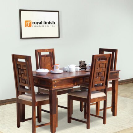 Thecsr Nivora Moderna Dining in Sheesham with Natural Color Matte Finished